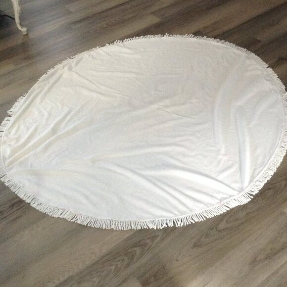 NWOT Flamingo (round) 60" throw, blanket, tablecloth, Beachy vibes, Terry Cloth - Picture 2 of 3